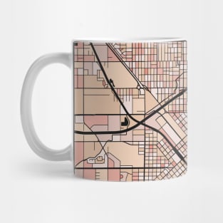 Fresno Map Pattern in Soft Pink Pastels Mug